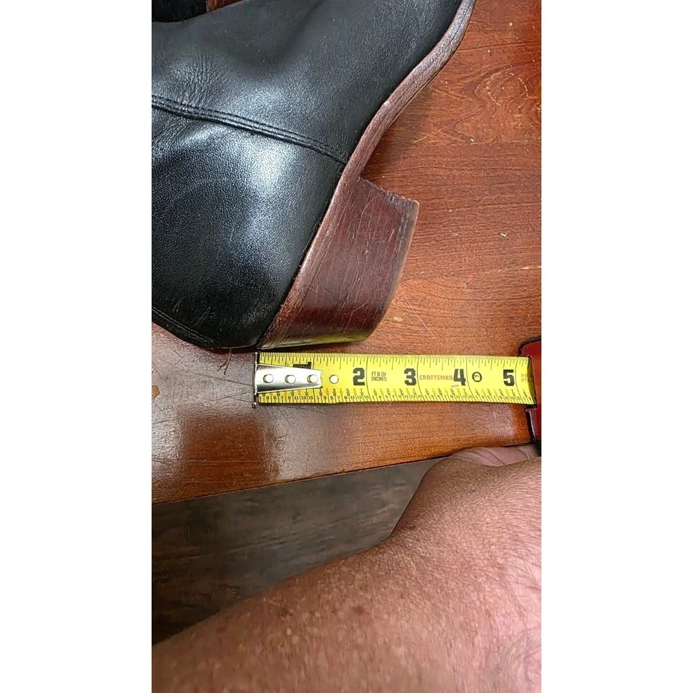 Cole Haan Women's Black Leather Knee-High Riding Boots Size 8.5B